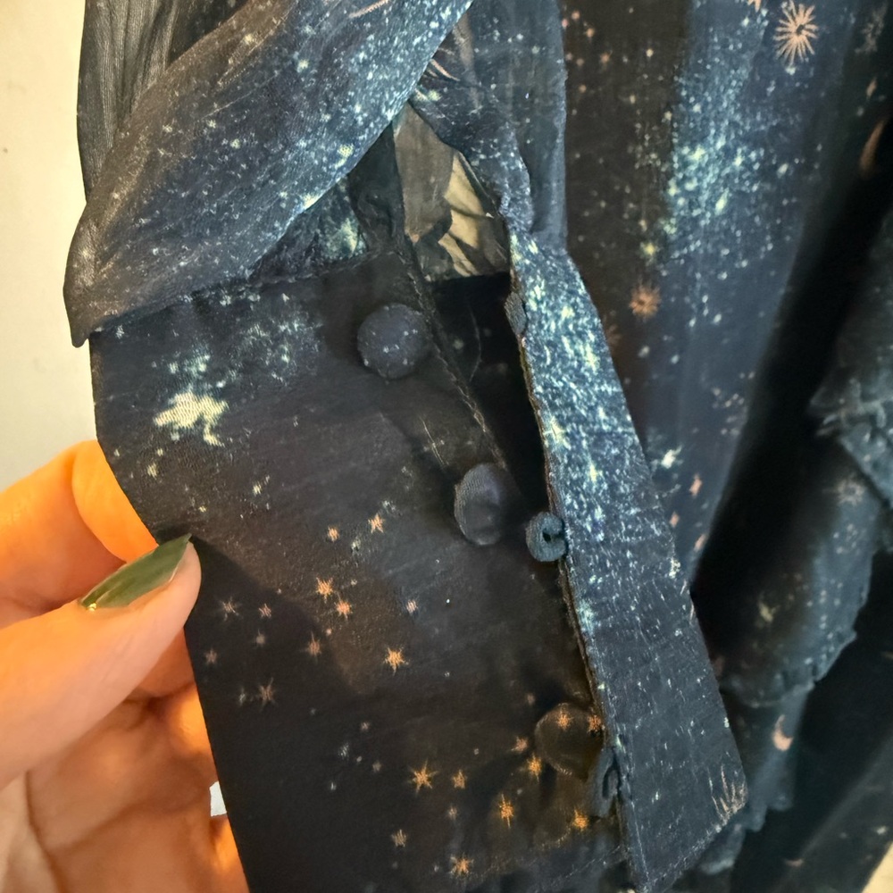 Unique Vintage Cosmic Galaxy maxi dress - size small - Picture 7 of 8